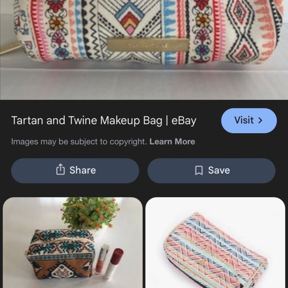 Tartan twine Tribal Pattern Makeup Bag